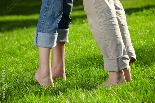 Barefoot couple