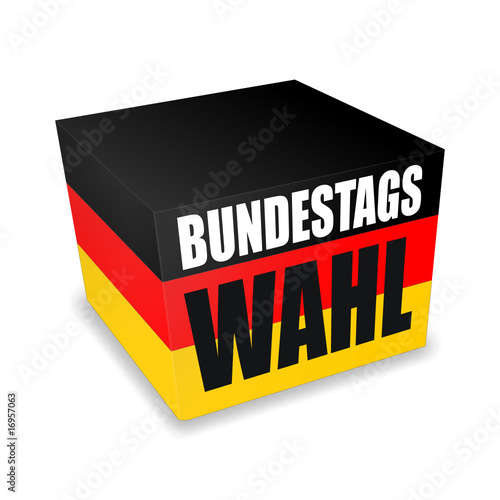 wahlurne bundestagswahl schwarz-rot-gold