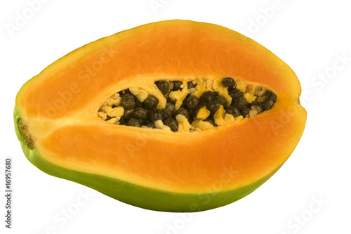 papaya close up isolated photo