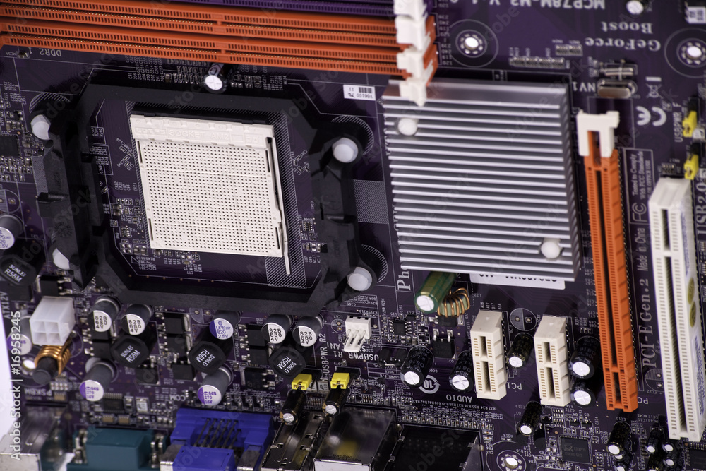 Fototapeta premium mainboard close-up