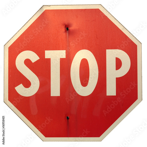 Schilderij op canvas Stop sign