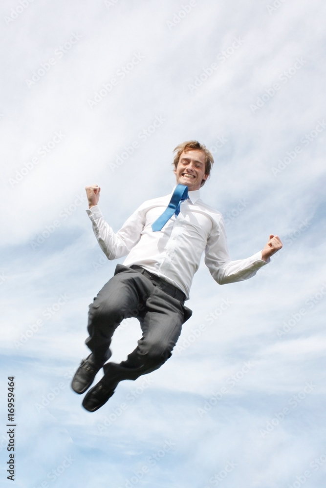 Business man jumping