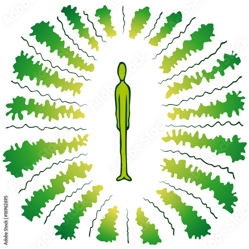 uomo verde