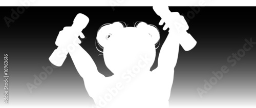 gym woman white illustration