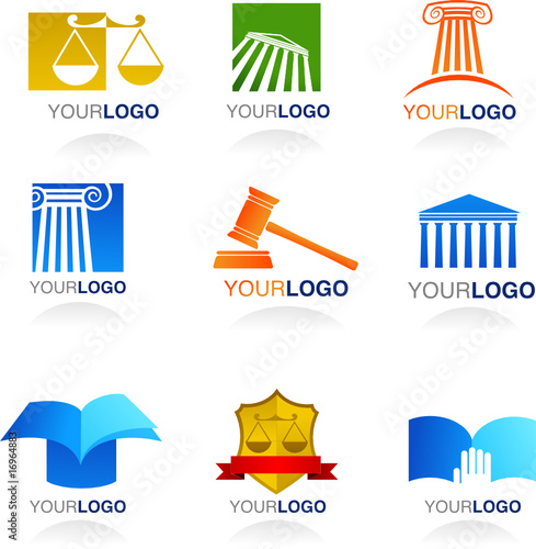 Vector law icons and elements