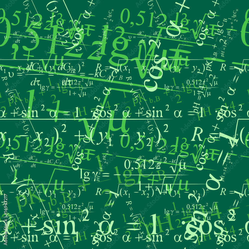Seamlessly vector wallpaper mathematics on blackboard Seamlessly vector wallpaper mathematics on blackboard