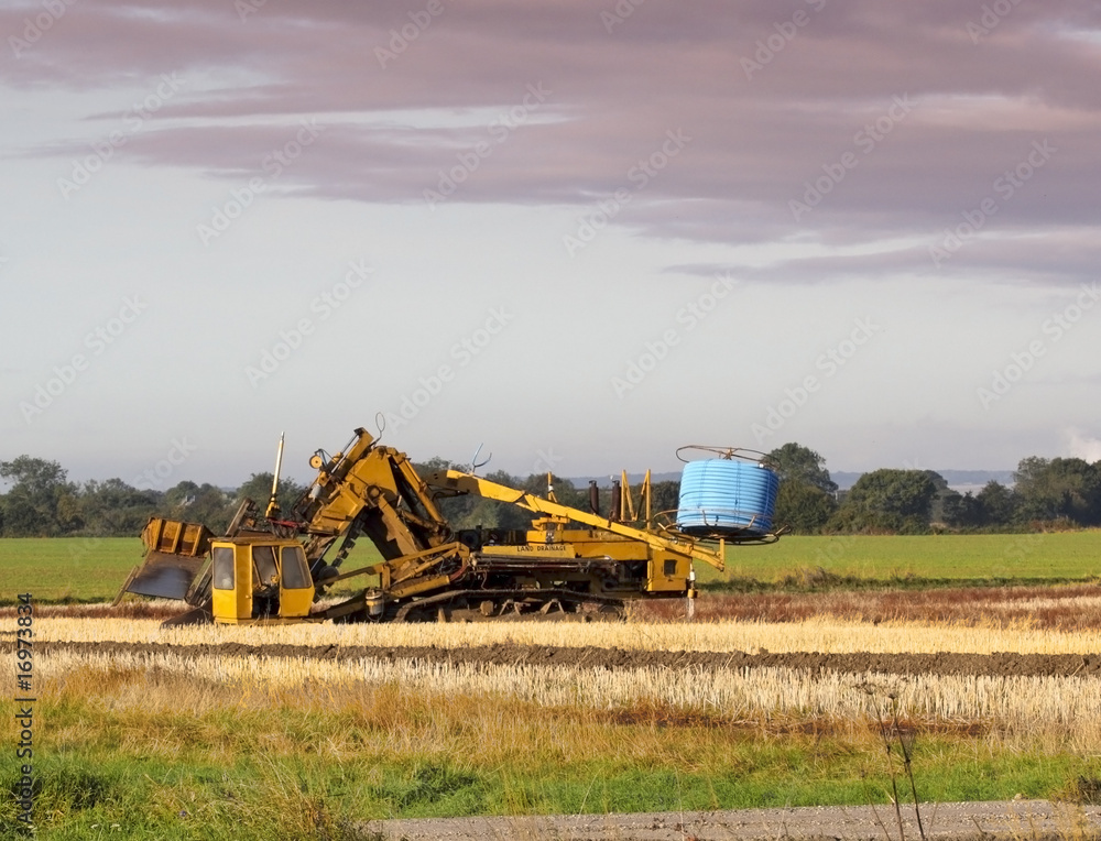 Fototapeta premium land drainage equipment