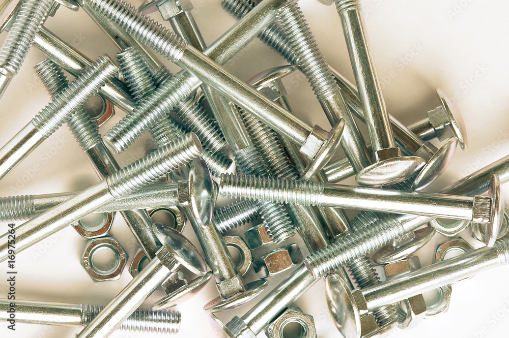 close up bolts and nuts backround close up bolts and nuts backround