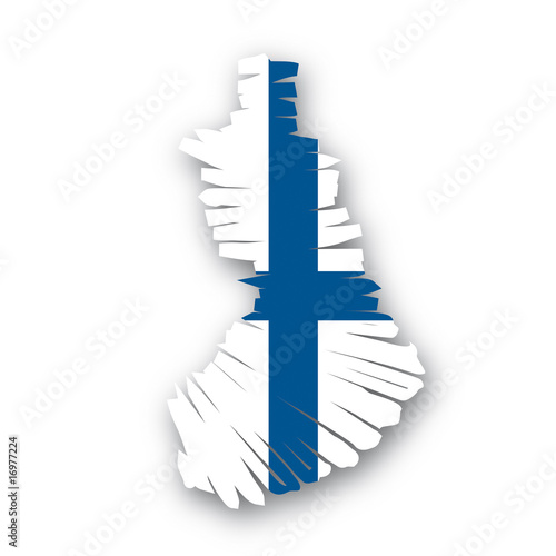 mappa bandiera Finlandia