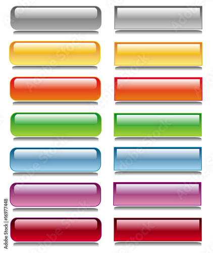 Vector glossy button set