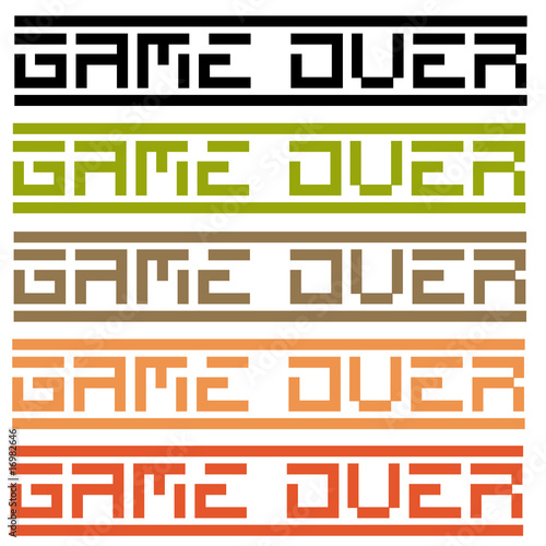 game over, Retro title fonts ( 5 variations)