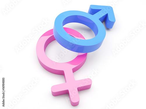3d Render Of Male And Female Symbols - More in my portfolio!.