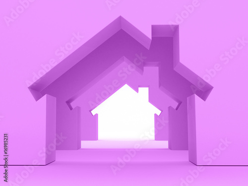 3d Render Of House Concept (Rent Metaphor)