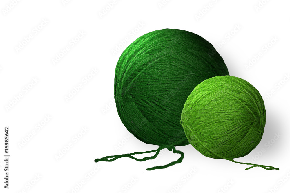 Gomitoli di lana verde (RAL 6024) Stock Photo | Adobe Stock