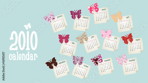 Calendar 2010. Butterfly design