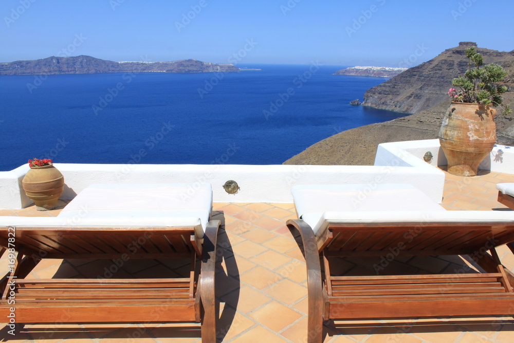 Hôtel à Santorin avec vue sur la Caldeira - Cyclades - Grèce