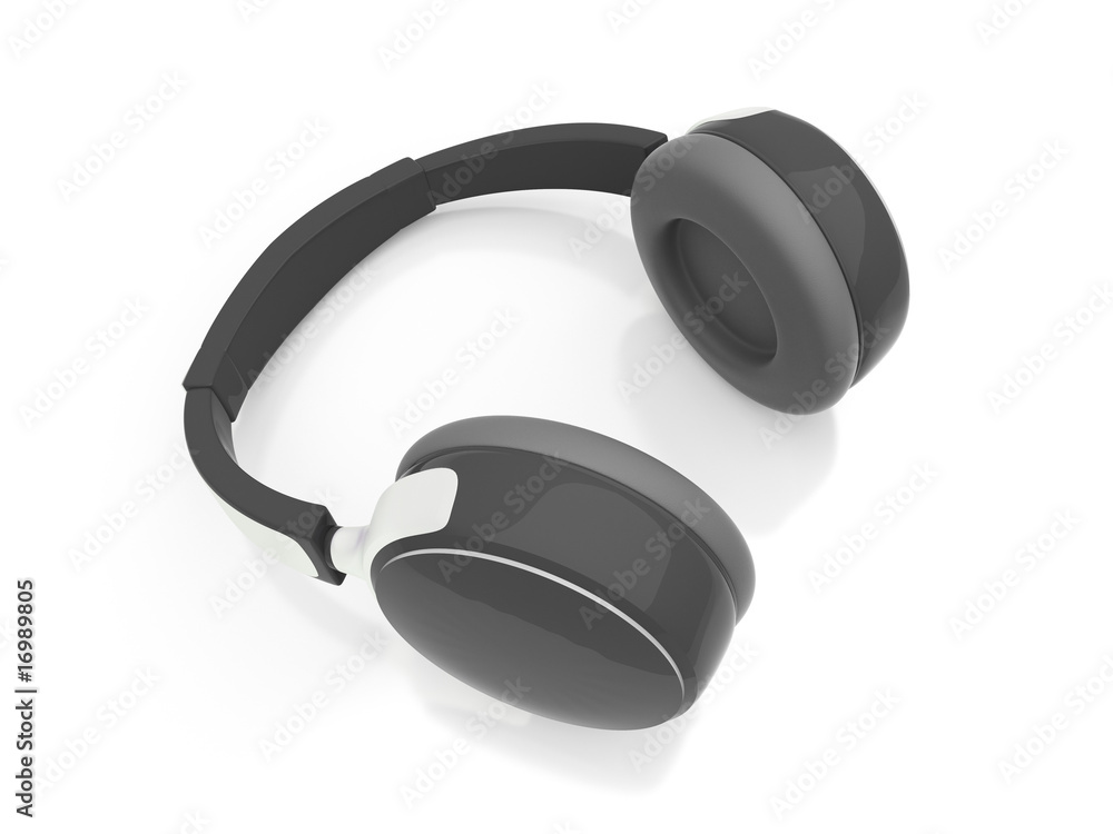 3d headphones isolated on white background 3d headphones isolated on white background