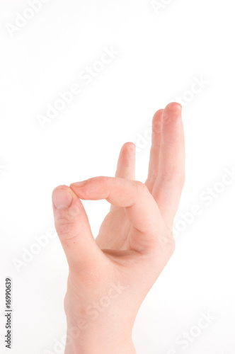 Tablou pe pânză hand is making the ok signal