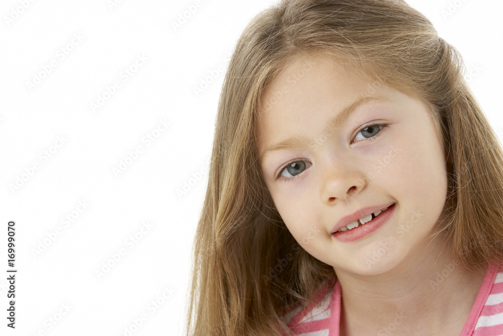 Studio Portrait of Smiling Girl Studio Portrait of Smiling Girl