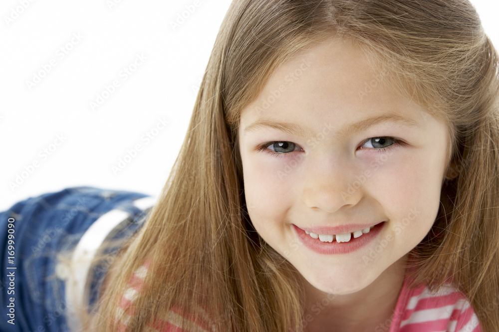Studio Portrait of Smiling Girl Studio Portrait of Smiling Girl
