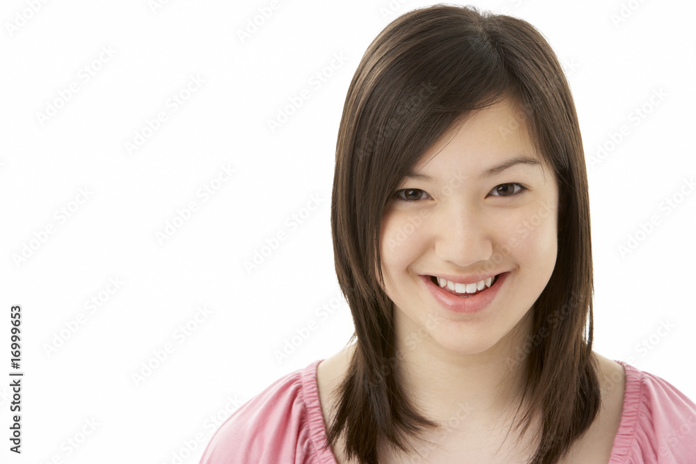 Studio Portrait of Smiling Teenage Girl Studio Portrait of Smiling Teenage Girl