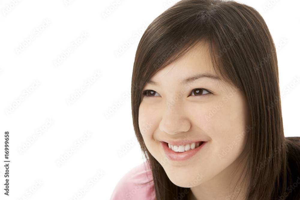 Studio Portrait of Smiling Teenage Girl Studio Portrait of Smiling Teenage Girl