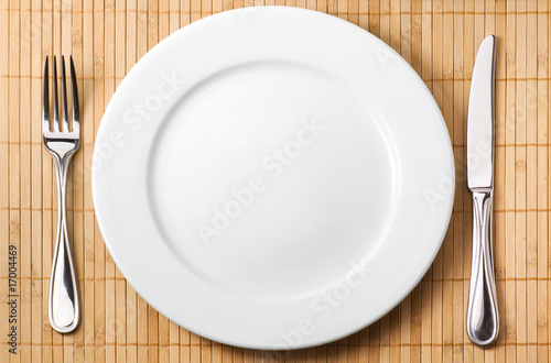 Serving (fork, knife, plate)