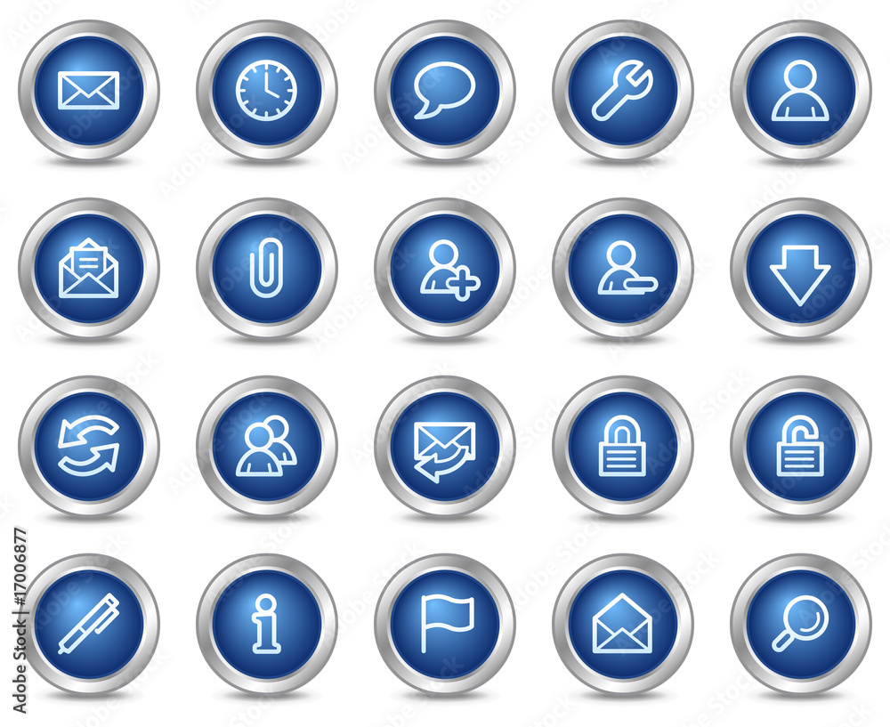 E-mail web icons, blue circle buttons series E-mail web icons, blue circle buttons series