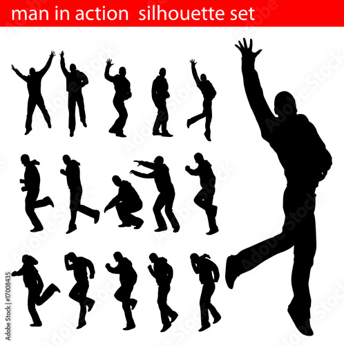vector soccer silhouette set