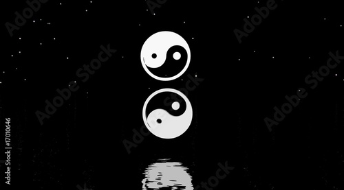 ying yang blach and white