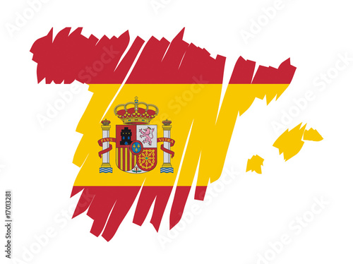 mappa bandiera Spagna