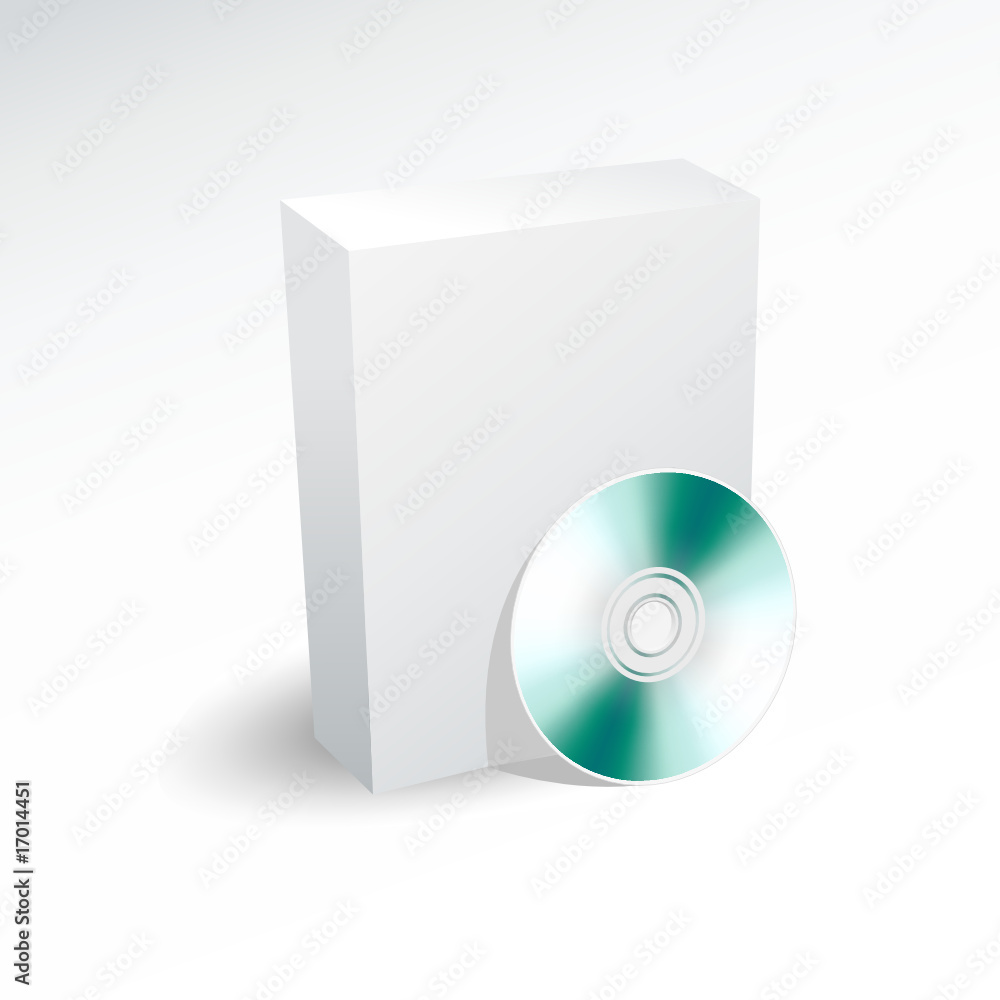 Blank box and dvd , cd , disc Blank box and dvd , cd , disc