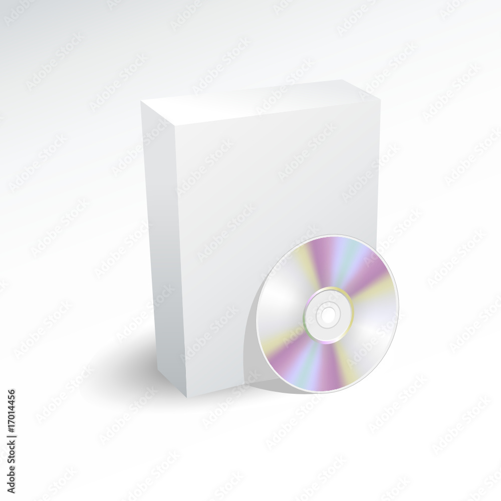 Blank box and dvd Blank box and dvd