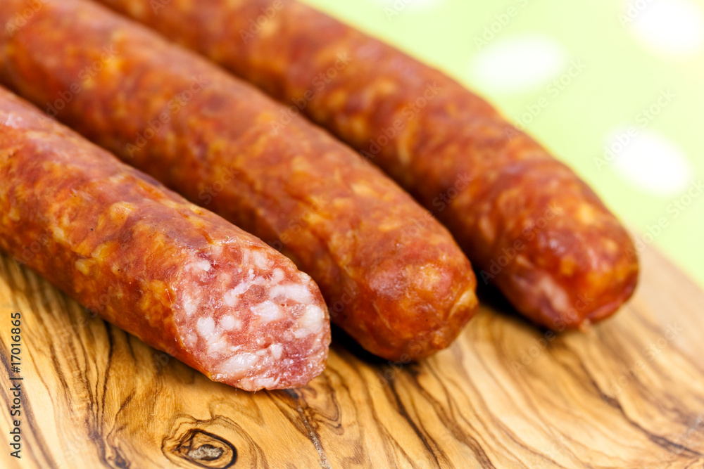 Wurst,aufgeschnitten Wurst,aufgeschnitten
