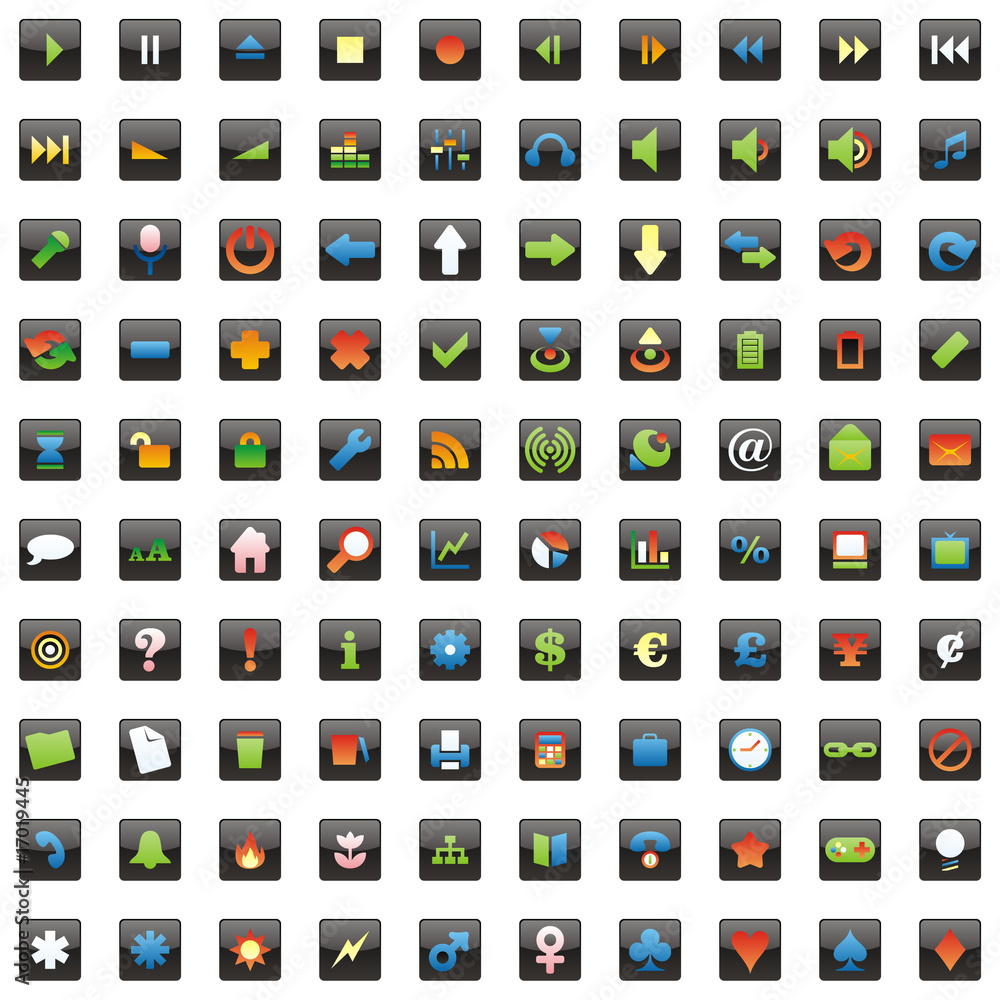 one hundred fully editable glossy vector web icons one hundred fully editable glossy vector web icons
