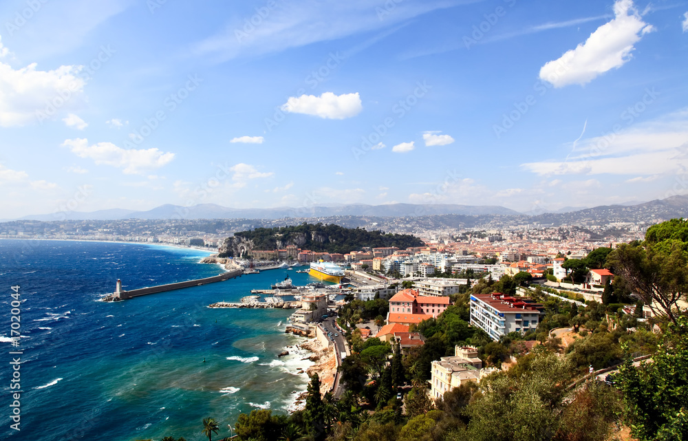 Φωτογραφία aerial view of the city of Nice France