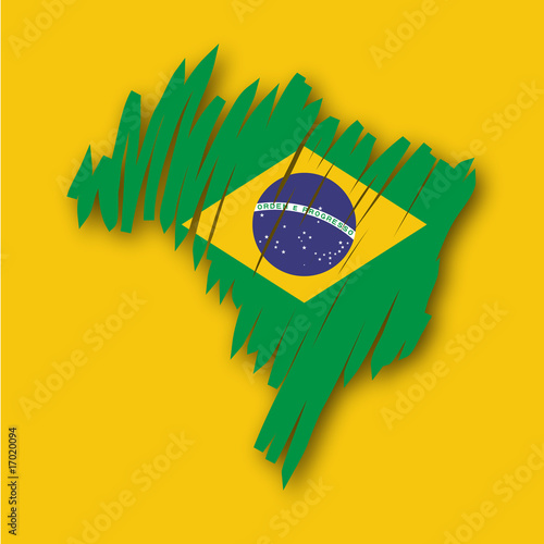 mappa bandiera Brasile