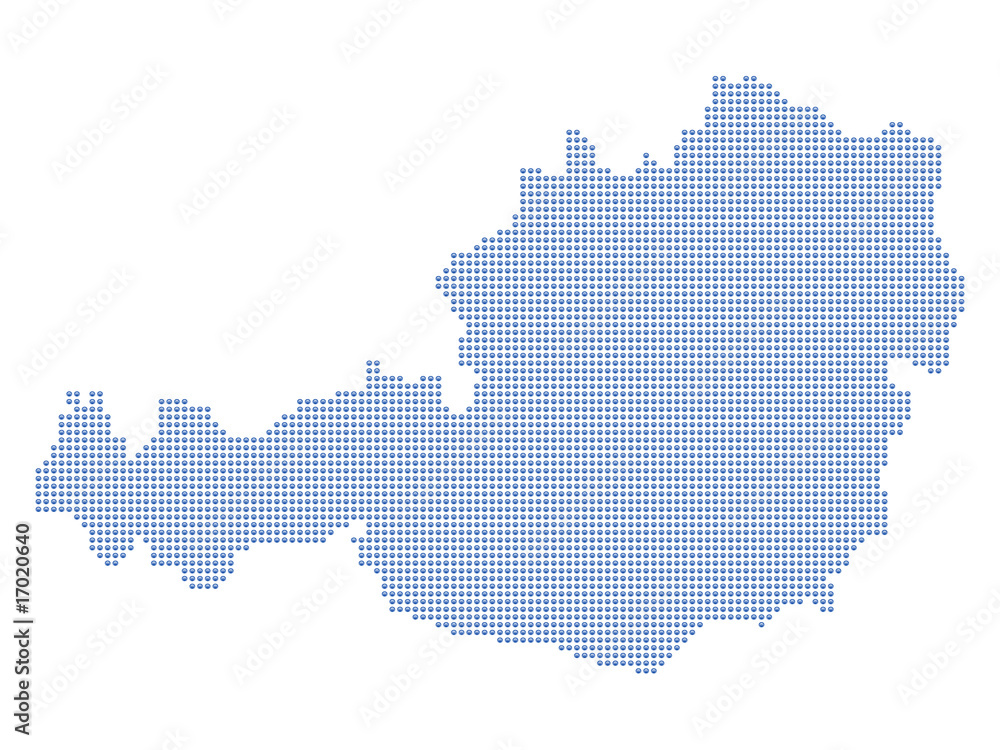Austria map dots Austria map dots