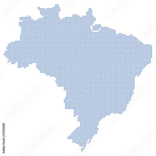 Brazil map dots