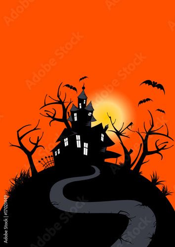 halloween haus geisterhaus hintergrund