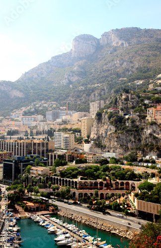 aerial view of the high-rise apartments and marina in Monaco