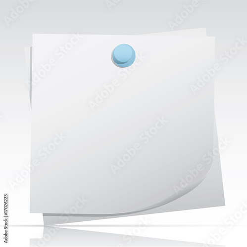 Office Elements - White Note Papers