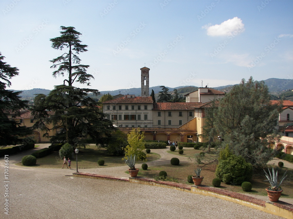 Obraz premium Poggio a Caiano, vista dalla villa medicea