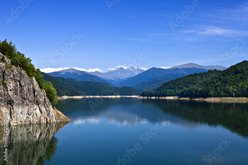 Mountains and lake