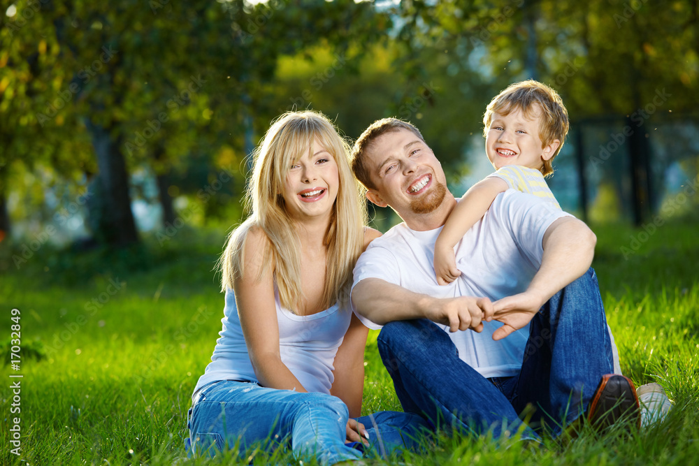 Fototapeta premium Family from three persons