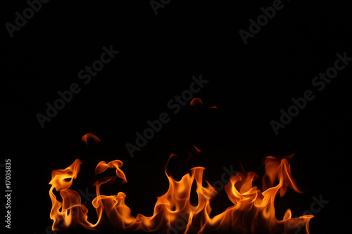 Fire on a black background © Valeev