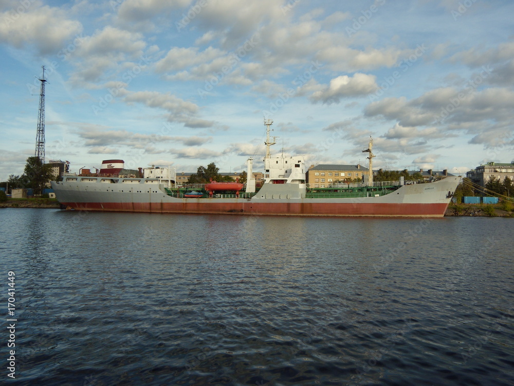 Fototapeta premium Moored ship