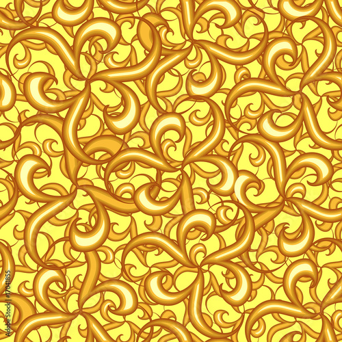 Seamless gold abstract vector pattern