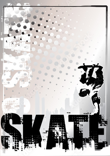 skateboard silver poster background 1 #17042402