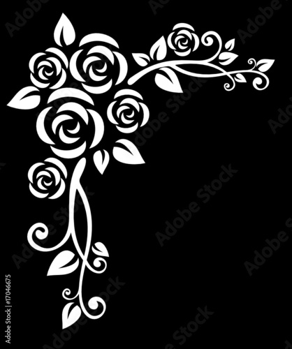 white floral pattern